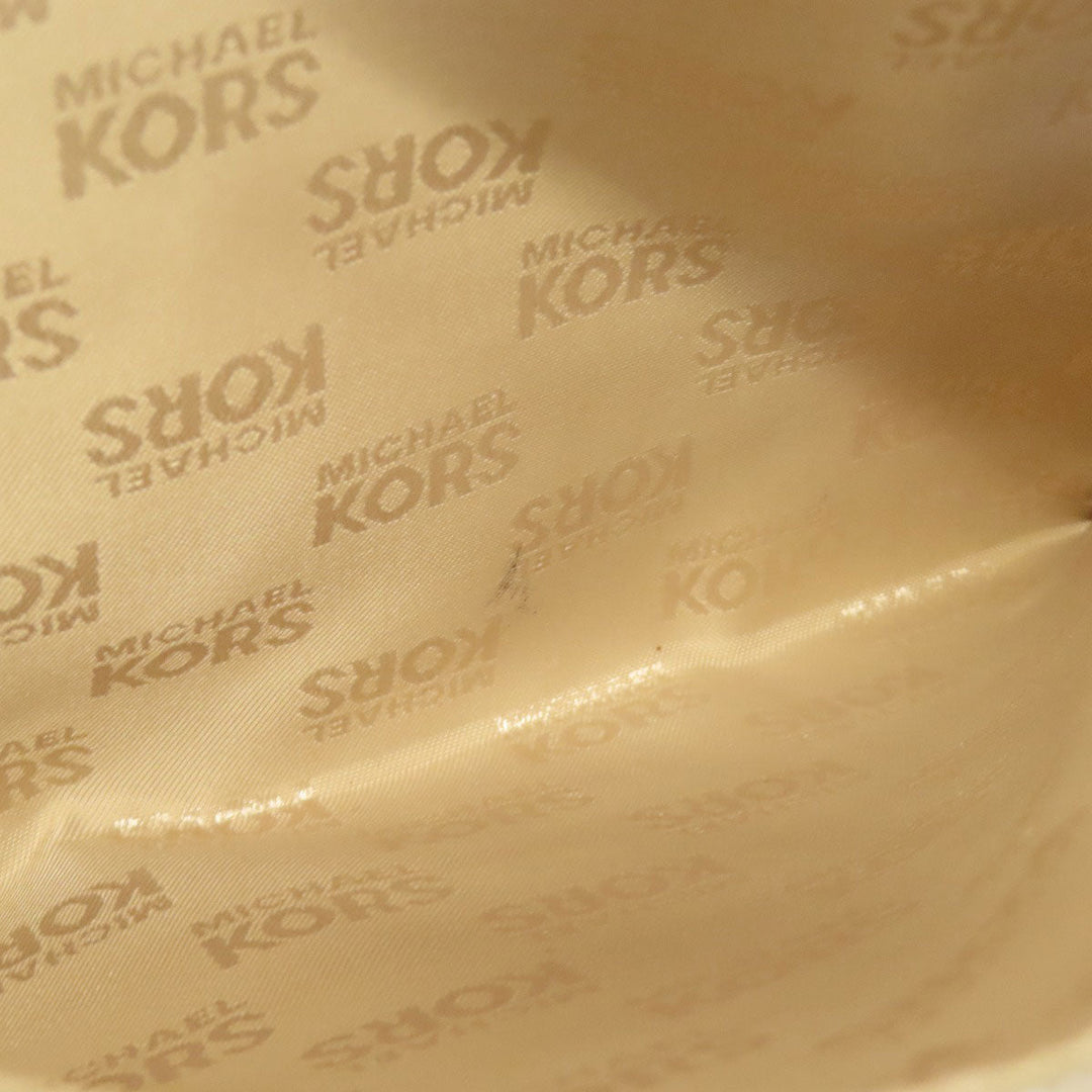 MICHAEL KORS Tote Bag PVC white MK signature Women Used Authentic