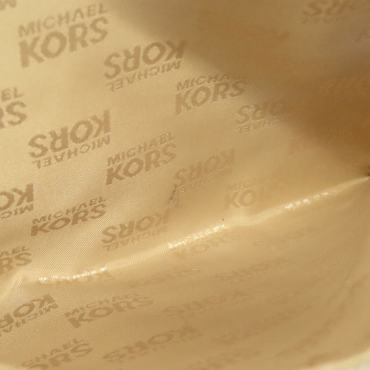 MICHAEL KORS Tote Bag PVC white MK signature Women Used Authentic