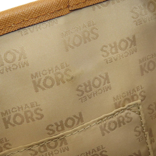 MICHAEL KORS Tote Bag PVC white MK signature Women Used Authentic