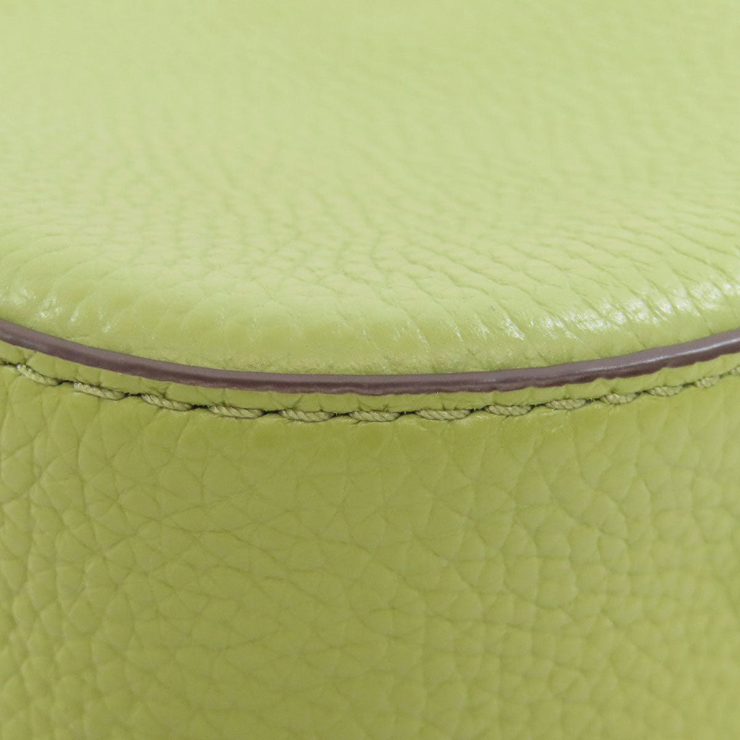 MICHAEL KORS Shoulder Bag leather green logo Women Used Authentic