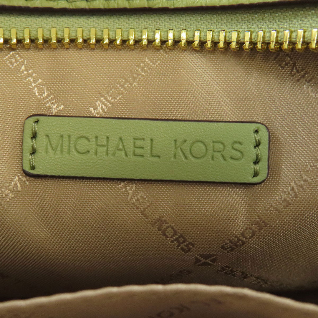 MICHAEL KORS Shoulder Bag leather green logo Women Used Authentic