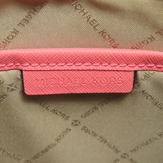 MICHAEL KORS Shoulder Bag PVC pink MK signature Women Used Authentic