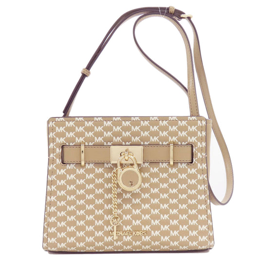 MICHAEL KORS Shoulder Bag leather Brown MK signature Women Used Authentic