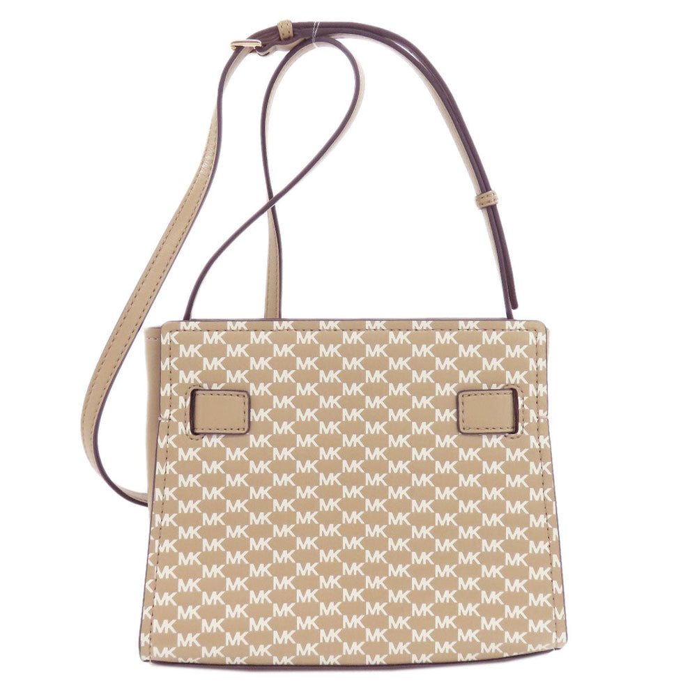 MICHAEL KORS Shoulder Bag leather Brown MK signature Women Used Authentic