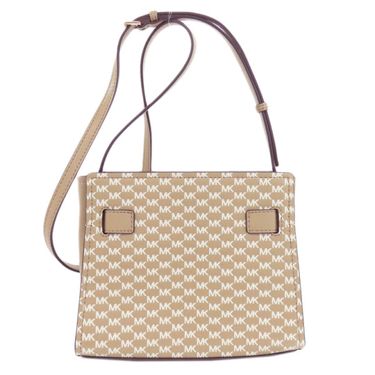 MICHAEL KORS Shoulder Bag leather Brown MK signature Women Used Authentic