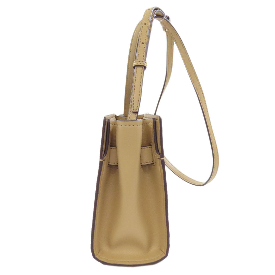 MICHAEL KORS Shoulder Bag leather Brown MK signature Women Used Authentic