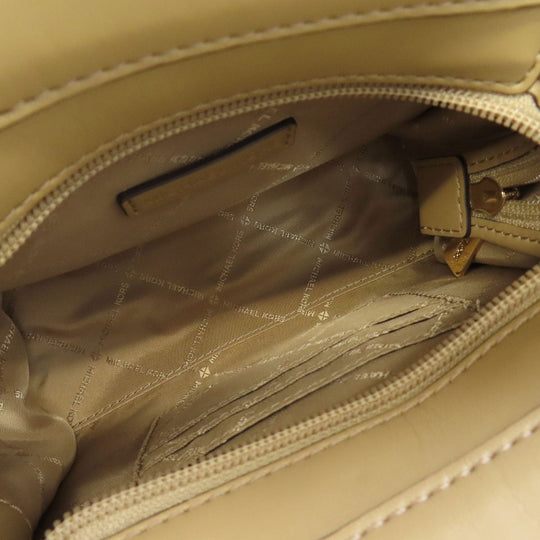 MICHAEL KORS Shoulder Bag leather Brown MK signature Women Used Authentic