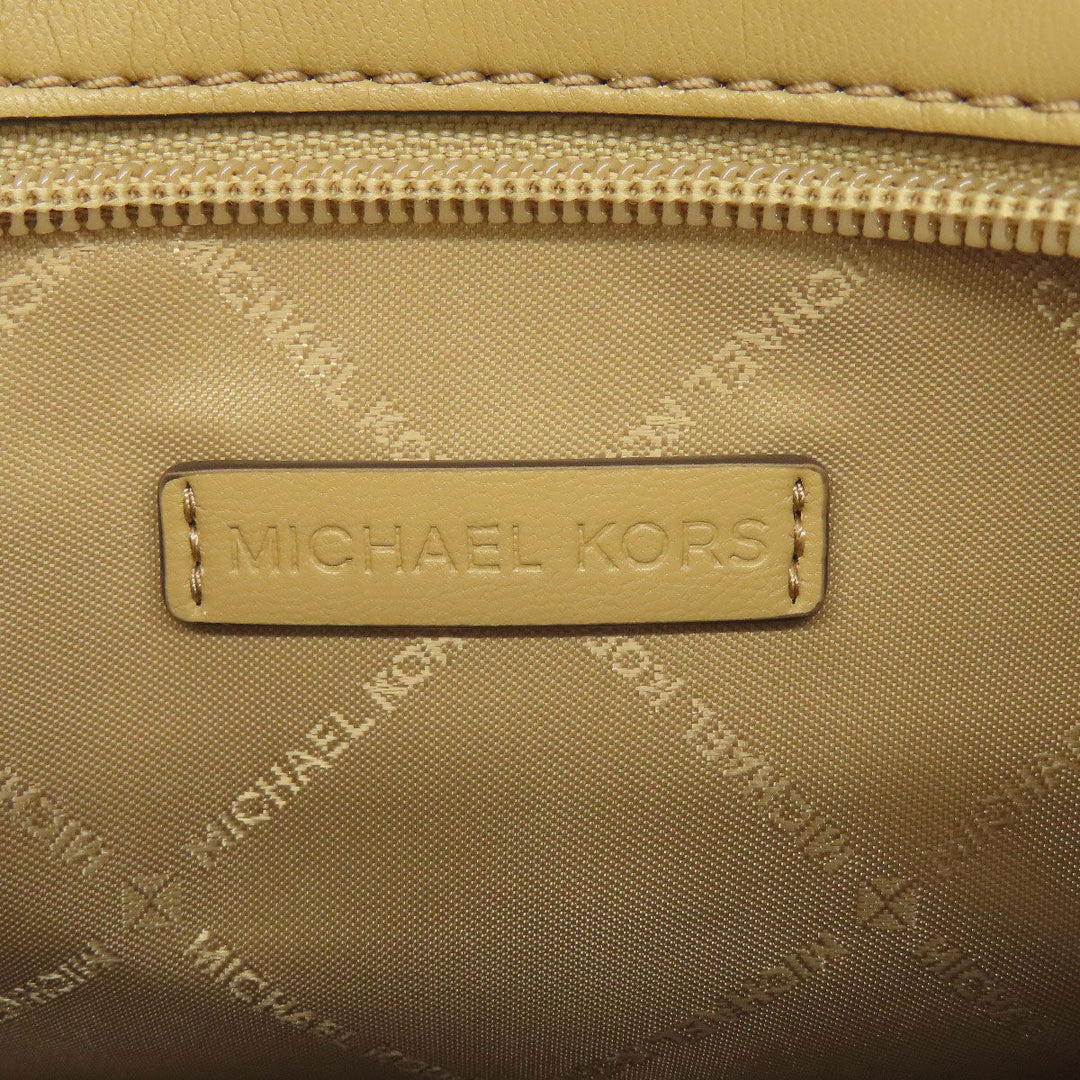 MICHAEL KORS Shoulder Bag leather Brown MK signature Women Used Authentic