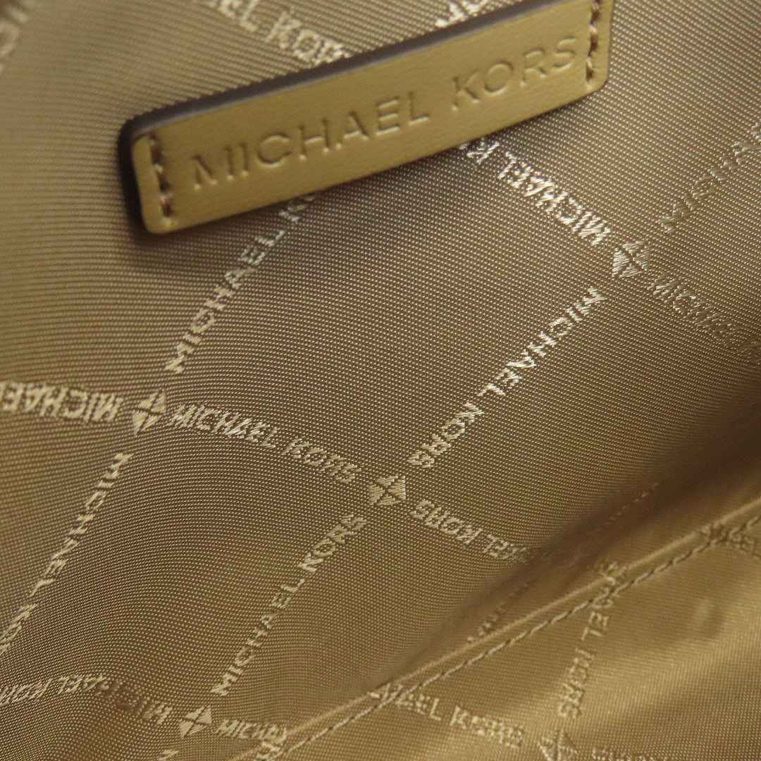 MICHAEL KORS Shoulder Bag leather Brown MK signature Women Used Authentic