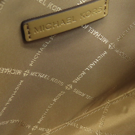 MICHAEL KORS Shoulder Bag leather Brown MK signature Women Used Authentic