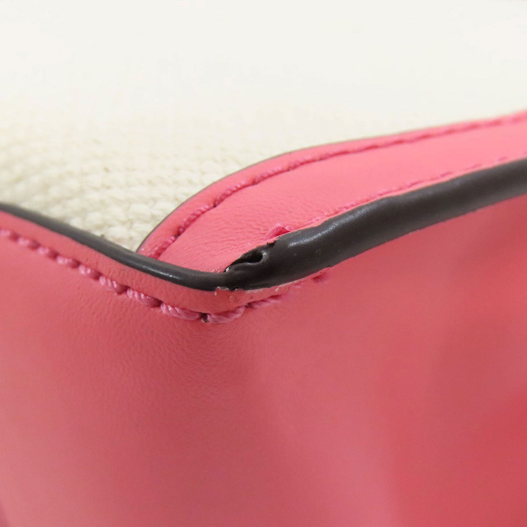 MICHAEL KORS Handbag canvas white 2WAY Women Used Authentic