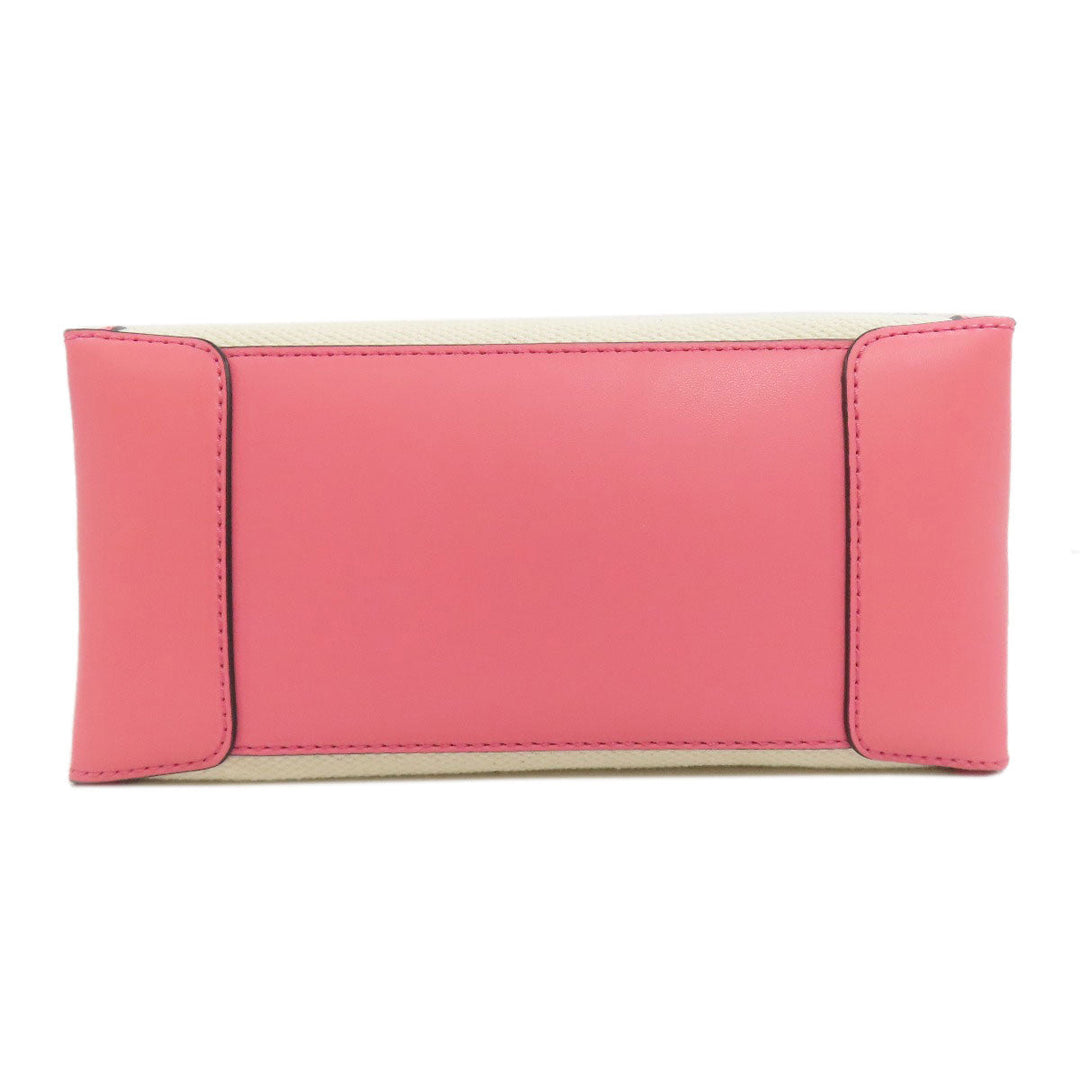 MICHAEL KORS Handbag canvas white 2WAY Women Used Authentic