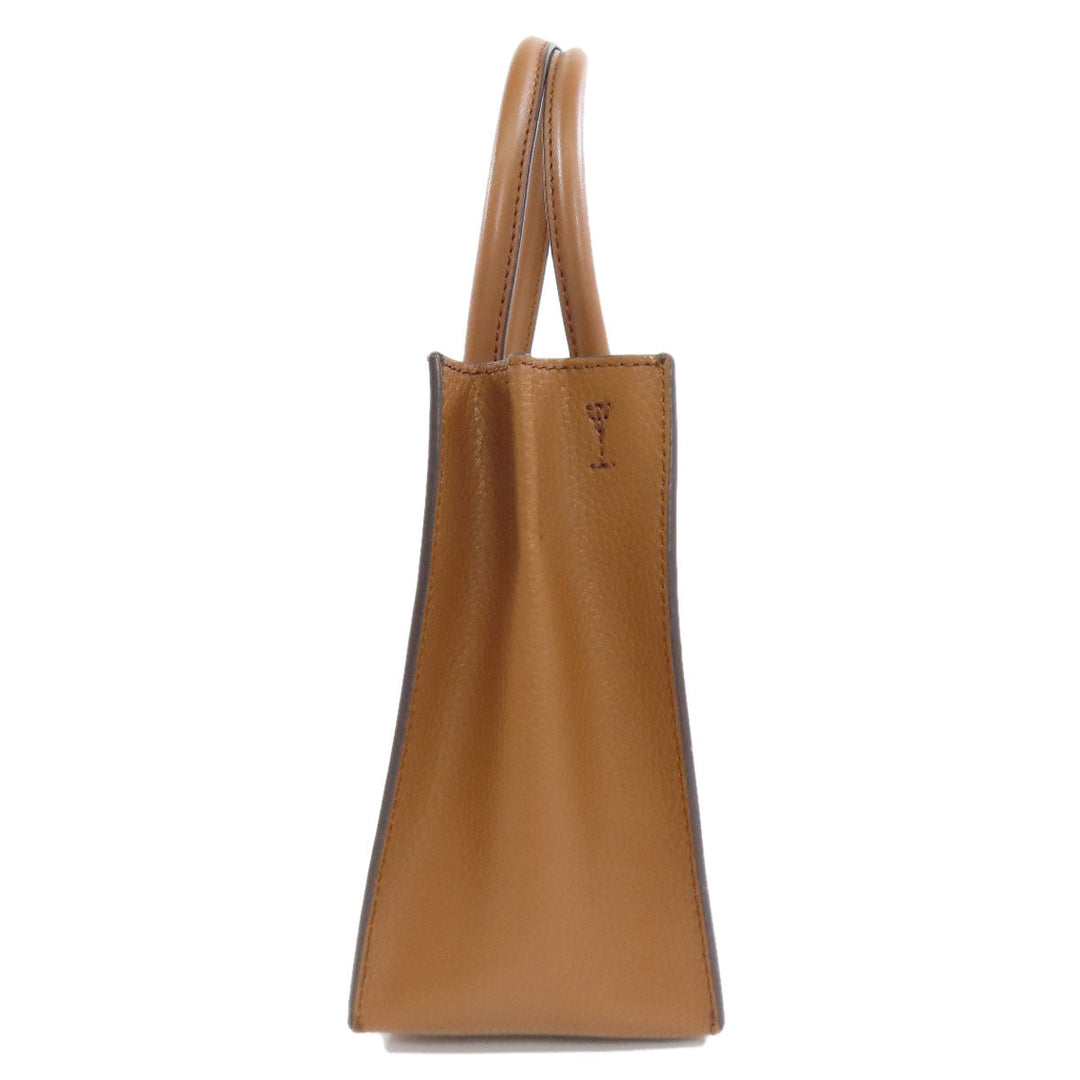 MICHAEL KORS Handbag PVC Brown MK Signature 2WAY Women Used Authentic