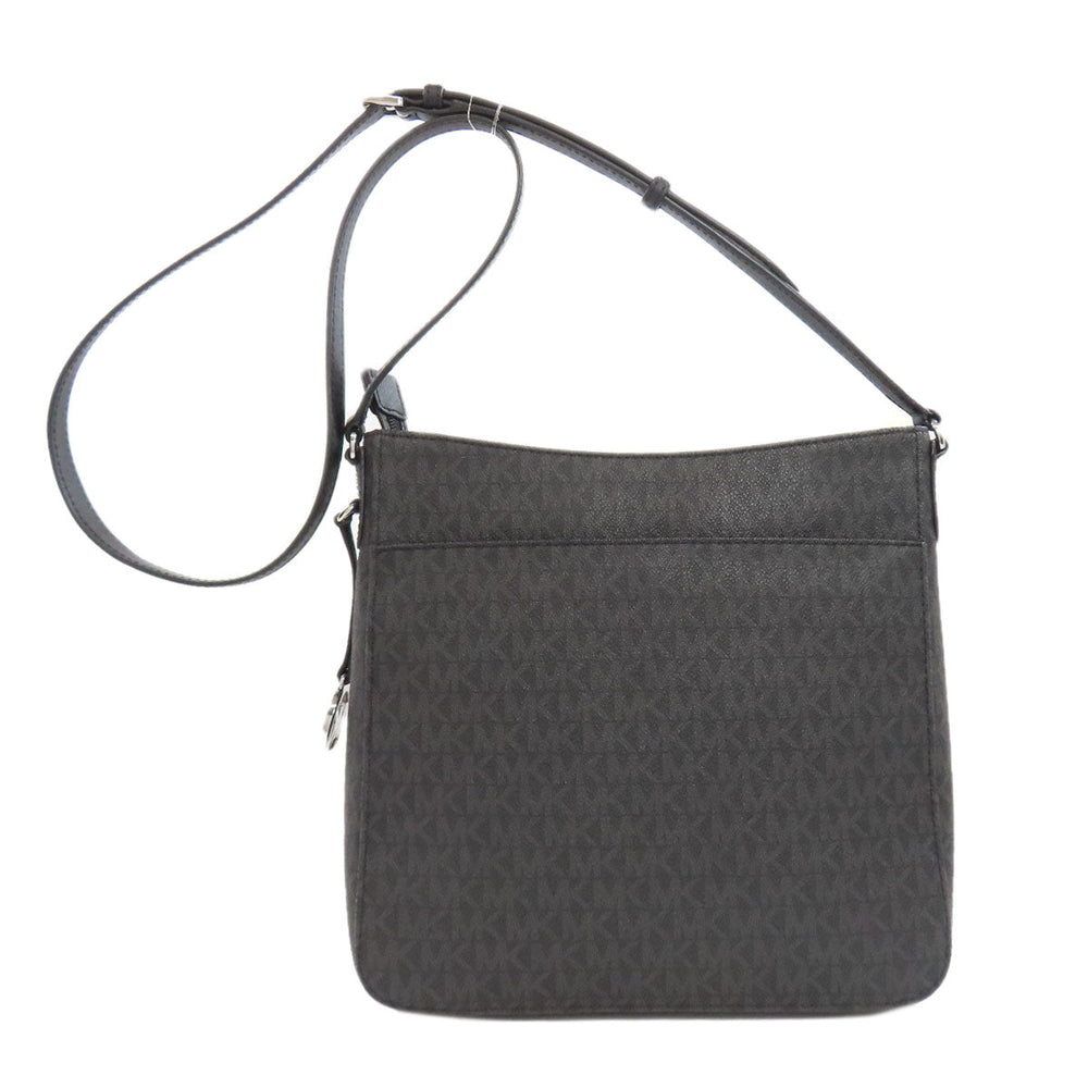 MICHAEL KORS Shoulder Bag PVC black MK signature Women Used Authentic