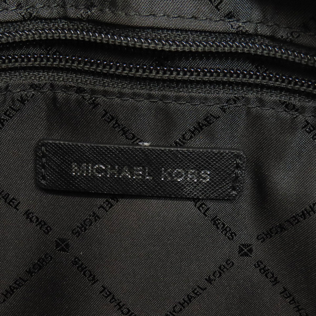 MICHAEL KORS Shoulder Bag PVC black MK signature Women Used Authentic