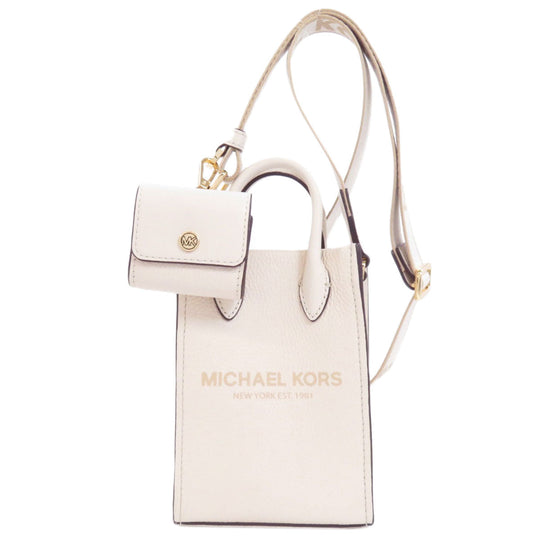 MICHAEL KORS Handbag leather white 2WAY Women Used Authentic