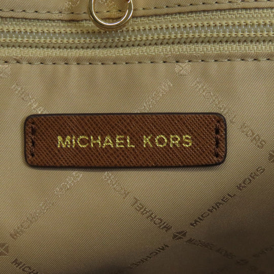 MICHAEL KORS Tote Bag PVC white MK signature Women Used Authentic