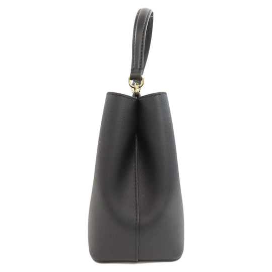 MICHAEL KORS Handbag leather black 2WAY Women Used Authentic