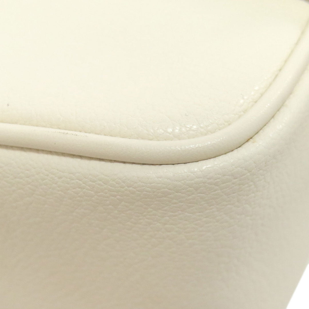 MICHAEL KORS Shoulder Bag leather white logo Women Used Authentic