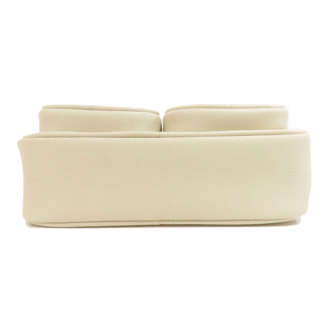 MICHAEL KORS Shoulder Bag leather white logo Women Used Authentic