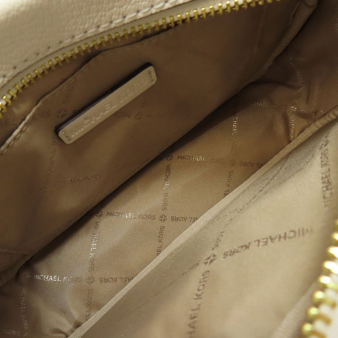 MICHAEL KORS Shoulder Bag leather white logo Women Used Authentic