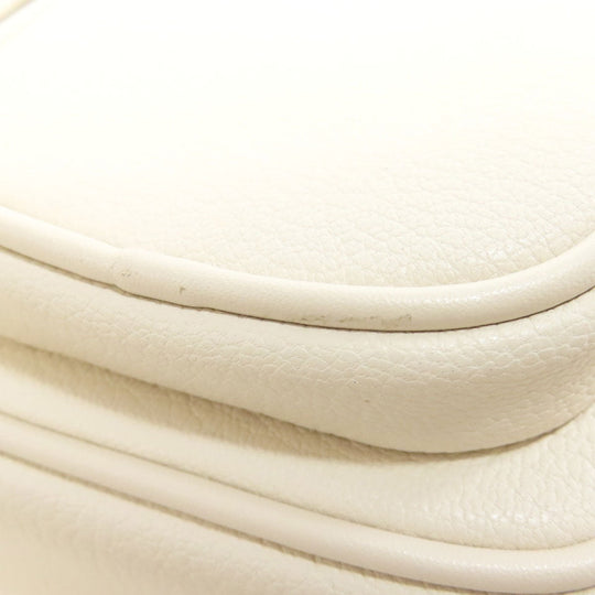 MICHAEL KORS Shoulder Bag leather white logo Women Used Authentic