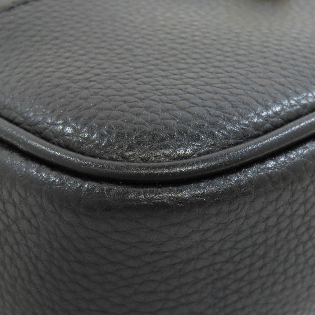 MICHAEL KORS Shoulder Bag leather black logo Women Used Authentic