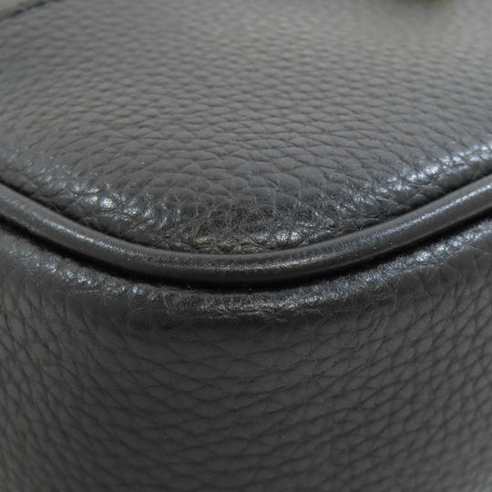 MICHAEL KORS Shoulder Bag leather black logo Women Used Authentic