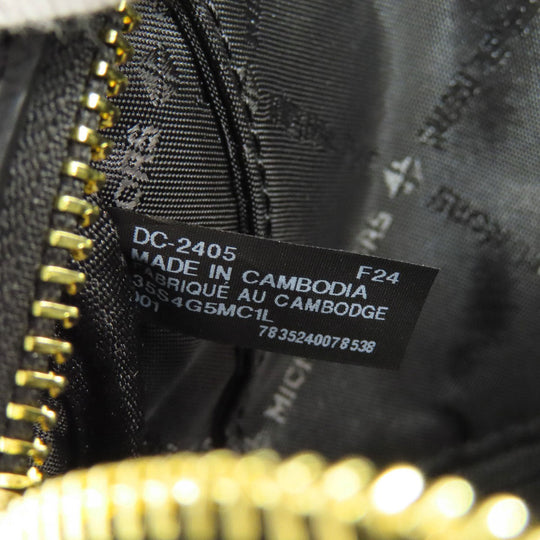 MICHAEL KORS Shoulder Bag leather black logo Women Used Authentic