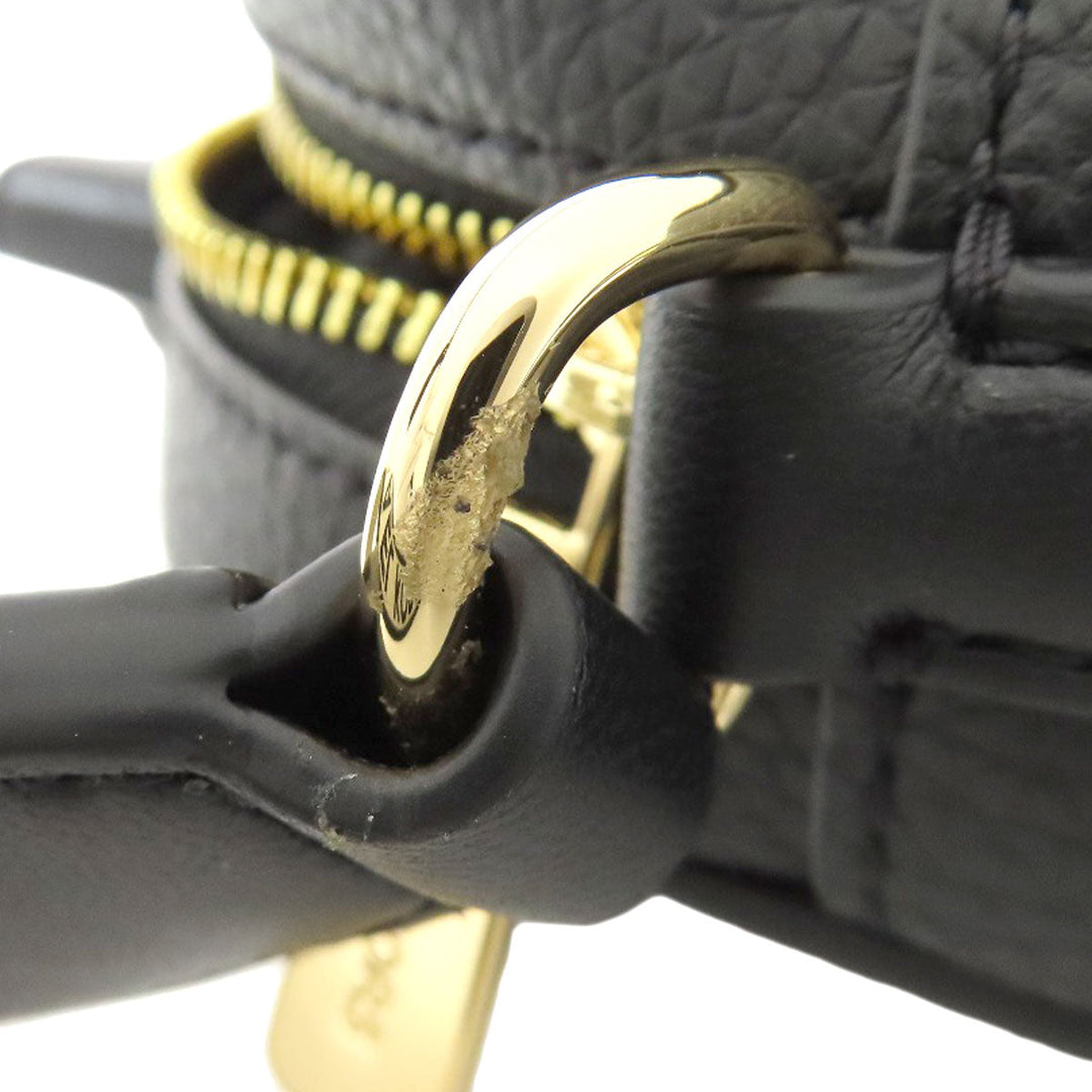 MICHAEL KORS Shoulder Bag leather black logo Women Used Authentic