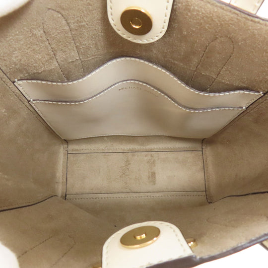 MICHAEL KORS Tote Bag PVC white 2WAY Women Used Authentic