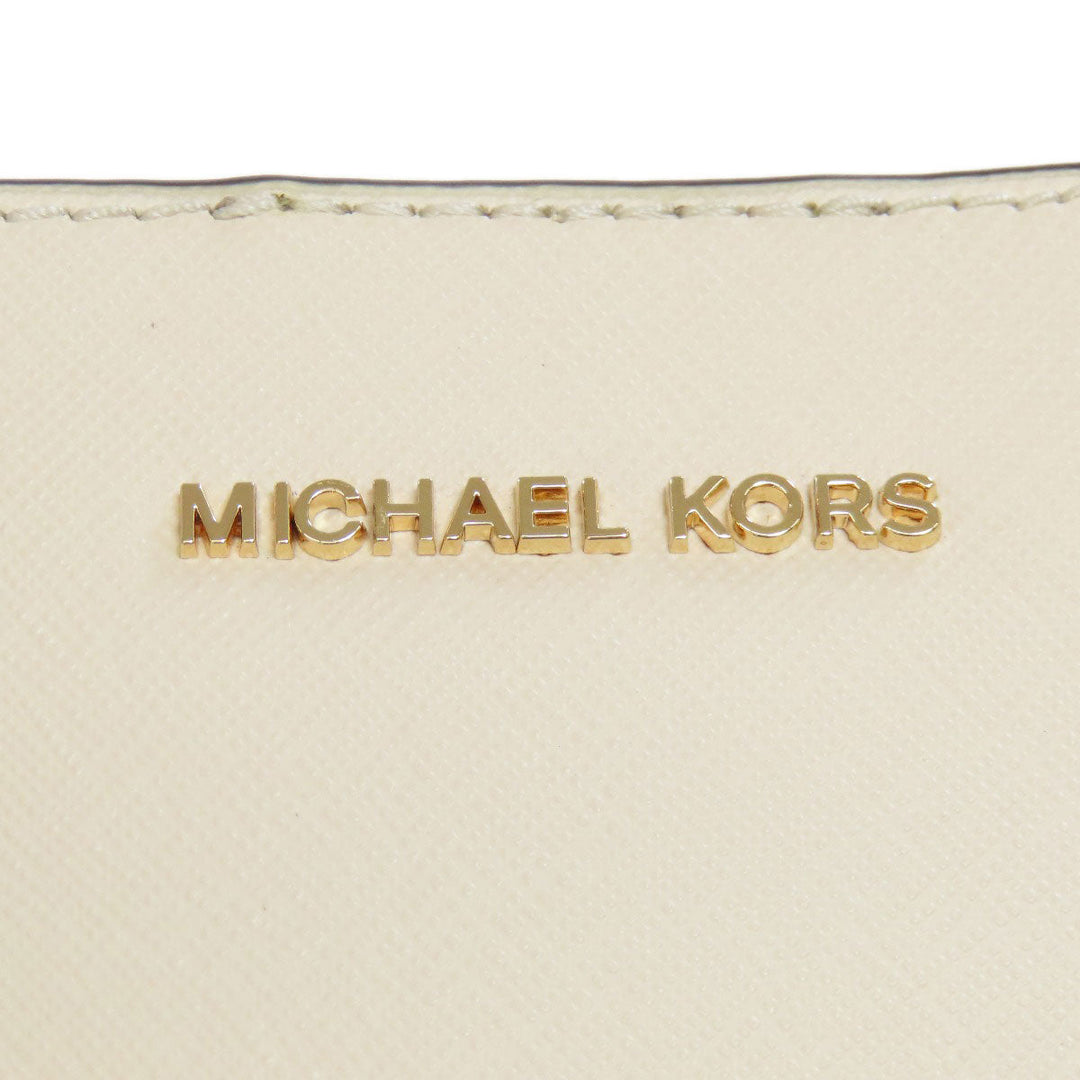 MICHAEL KORS Tote Bag PVC white 2WAY Women Used Authentic