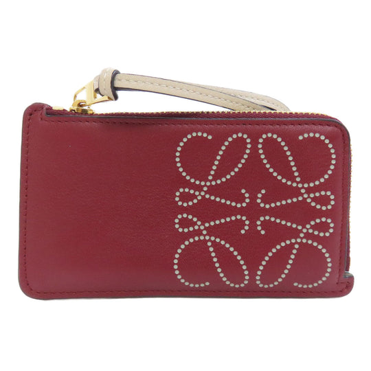 LOEWE Coin case leather Red anagram