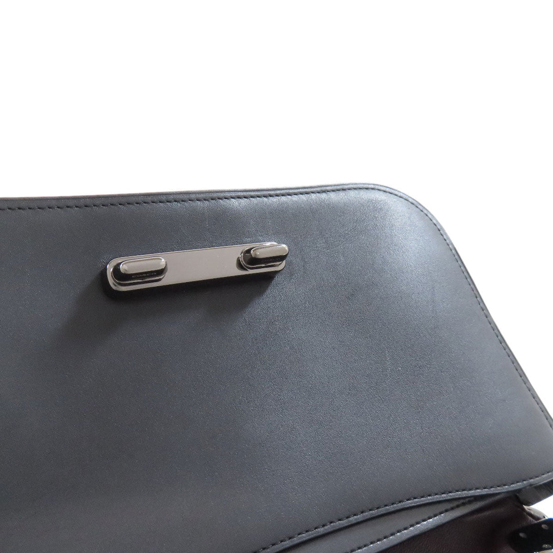 COACH Shoulder Bag 12110 leather black ChainShoulder Swagger 25