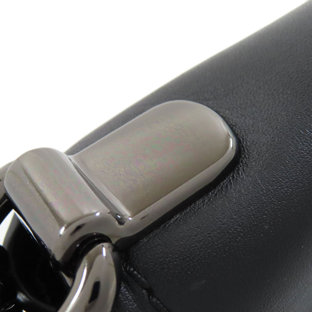 COACH Shoulder Bag 12110 leather black ChainShoulder Swagger 25