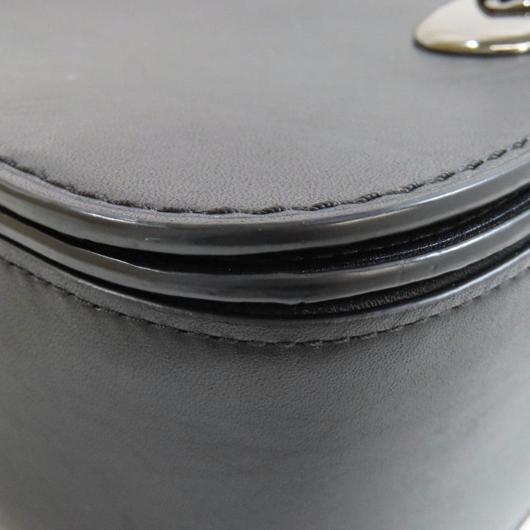 COACH Shoulder Bag 12110 leather black ChainShoulder Swagger 25