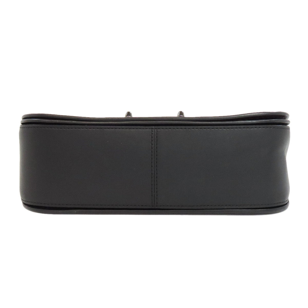 COACH Shoulder Bag 12110 leather black ChainShoulder Swagger 25