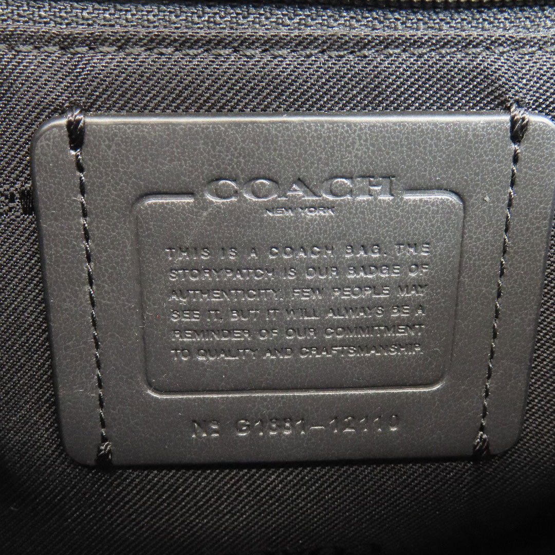 COACH Shoulder Bag 12110 leather black ChainShoulder Swagger 25