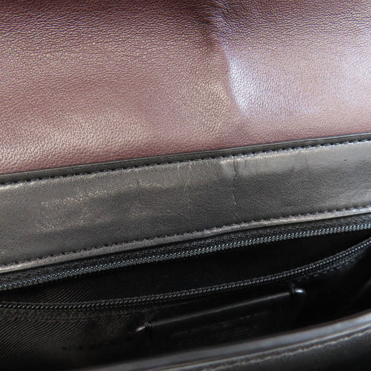 COACH Shoulder Bag 12110 leather black ChainShoulder Swagger 25