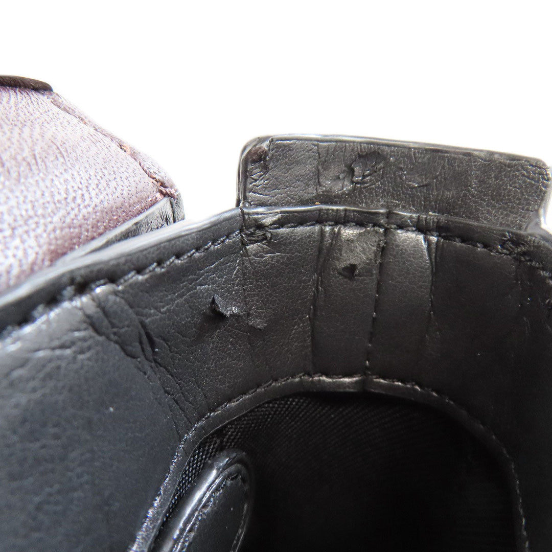 COACH Shoulder Bag 12110 leather black ChainShoulder Swagger 25