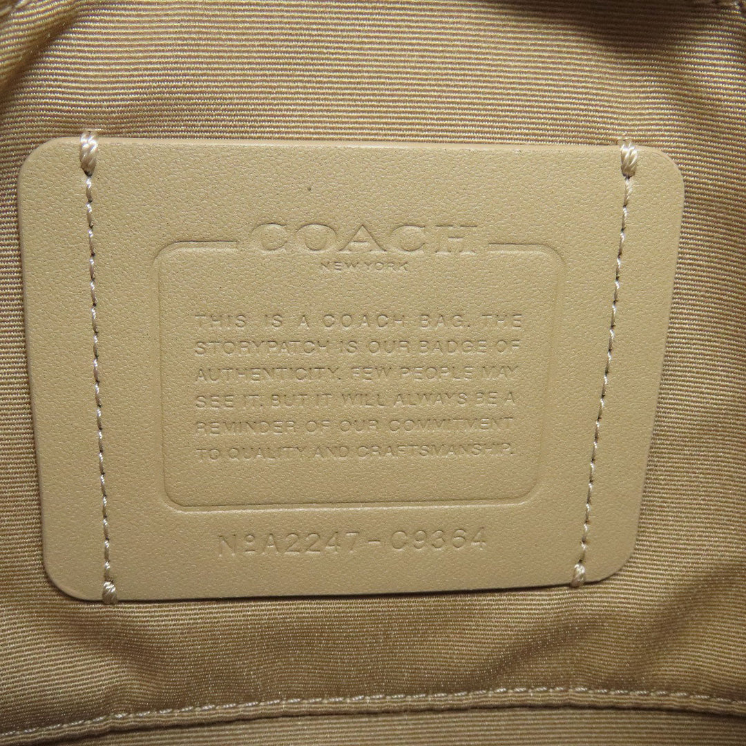 COACH Sling bag C9364 canvas beige Signature Women Used Authentic