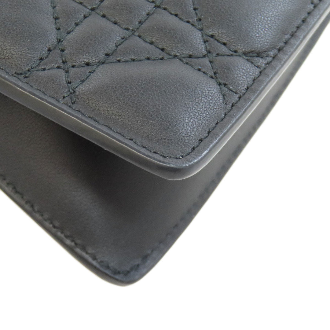 Christian Dior Handbag Calfskin black Lady Dior Millie 2WAY Women Used Authentic