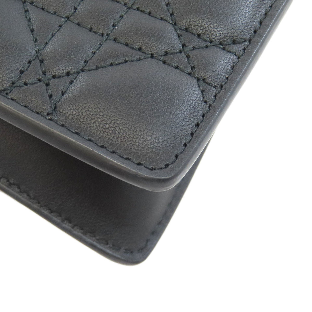 Christian Dior Handbag Calfskin black Lady Dior Millie 2WAY Women Used Authentic