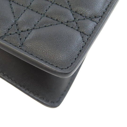 Christian Dior Handbag Calfskin black Lady Dior Millie 2WAY Women Used Authentic