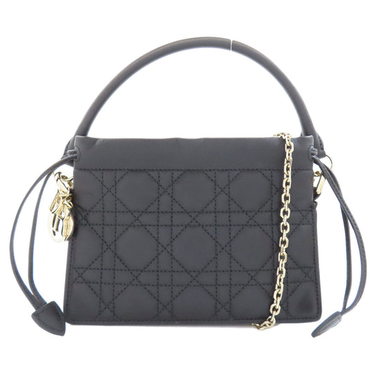 Christian Dior Handbag Calfskin black Lady Dior Millie 2WAY Women Used Authentic