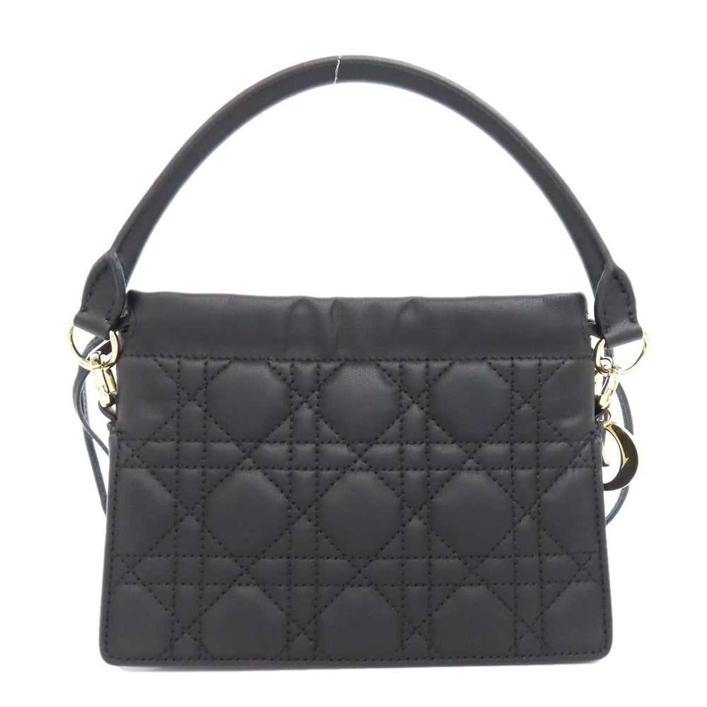 Christian Dior Handbag Calfskin black Lady Dior Millie 2WAY Women Used Authentic