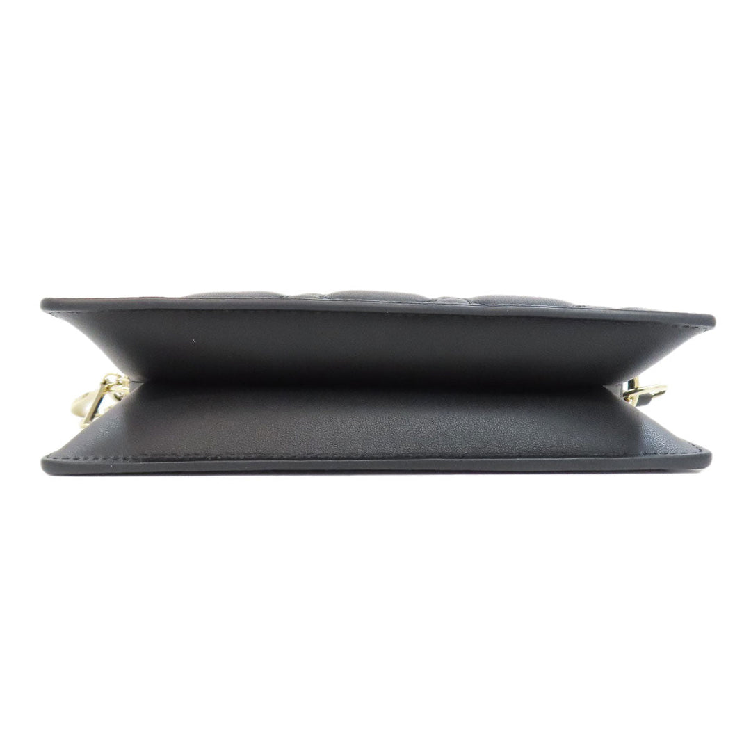 Christian Dior Handbag Calfskin black Lady Dior Millie 2WAY Women Used Authentic