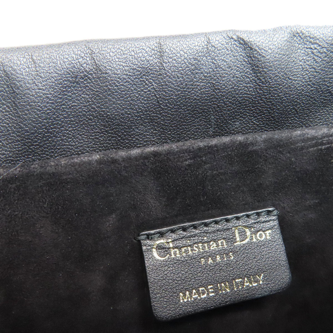 Christian Dior Handbag Calfskin black Lady Dior Millie 2WAY Women Used Authentic