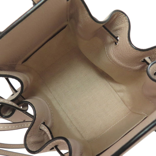 LOEWE Handbag Calfskin beige Mini Hammock 2WAY