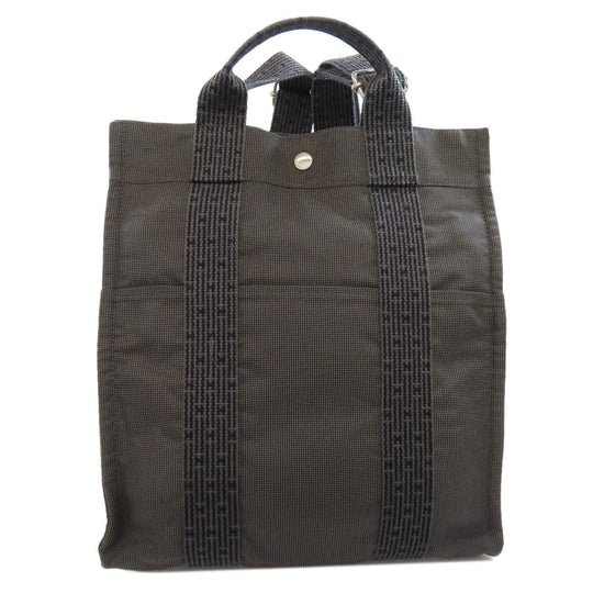 HERMES Backpack canvas gray Her Line ad MM Women Used Authentic